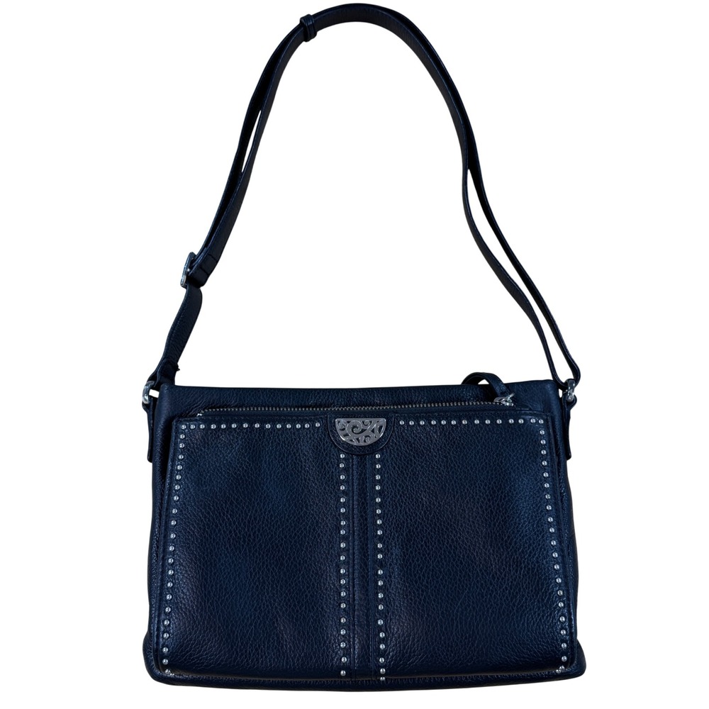 Brighton Pretty Tough Jagger Leather Studded Crossbody Bag F411875